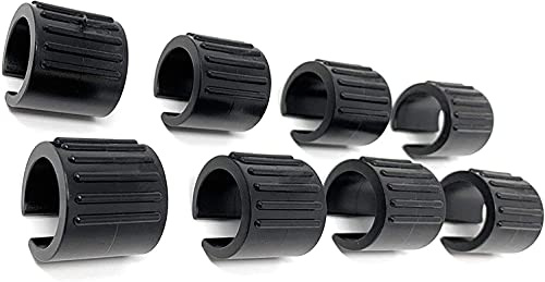 Design61 Set di 8 feltrini per sedia, diametro 28 – 30 mm, senza coni, colore: nero