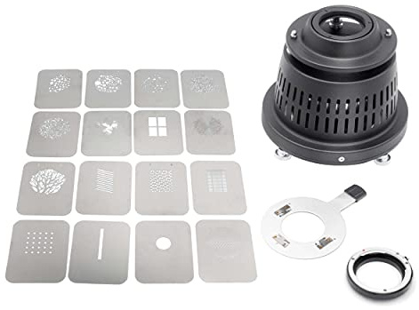 Pixapro 12.2cm Bowens S-Type EF Optical Snoot II Spot Projector Gobo Projection Conical Snoot Photography Light Control Cylinder Better Lighting Efficiency For Studio Photo Flash Strobe LED Light