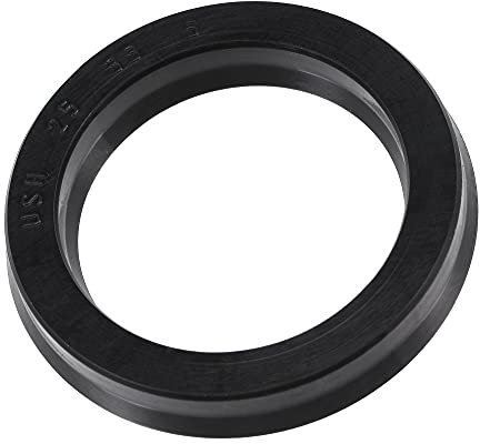 sourcing map USH Radial Wellendichtring Nitrilkautschuk Öldichtung, Schwarz 25mm ID x 33mm AD x 5mm Breite