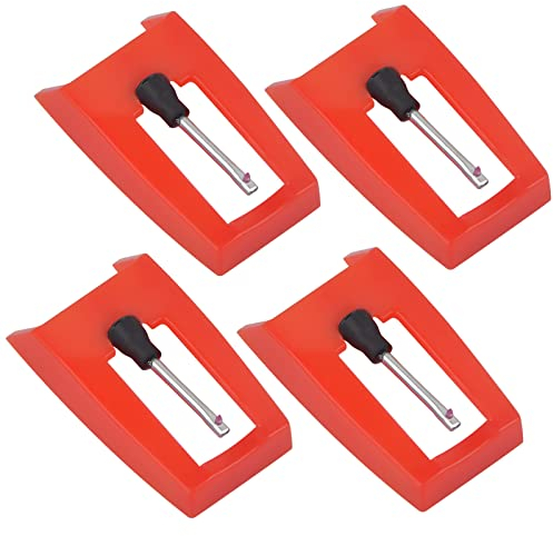 Vesaneae 4 Stück Ersatznadel für Plattenspieler, Plattenspieler Nadel, Diamant Stylus Ersatz, Ersatznadel Plattenspieler Nadel für Meiste Plattenspieler Phonograph, Vinyl, Schall Plattenspieler