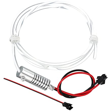 PATIKIL 3mm 1m PMMA Side Glow Fiber Optic Cable Kit, with LED Aluminum Illuminator 12V 1.5W Guide Light Source Decoration for Home DIY Lighting, Cool White