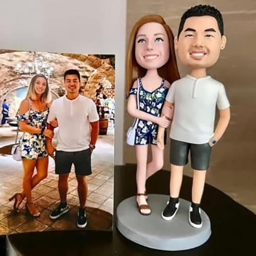 HARVEST HOUSE Benutzerdefinierte Wackelköpfe Figuren, Puppe, Benutzerdefinierte Wackelkopf-Figur, Sammlerstück Handgemachte Personalisierte Skulptur Geschenk