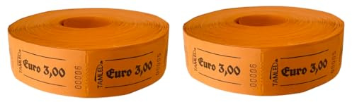 TAMLED Bonrolle 3,00 € 2x 1000 Abrisse perforiert fortlaufend nummeriert