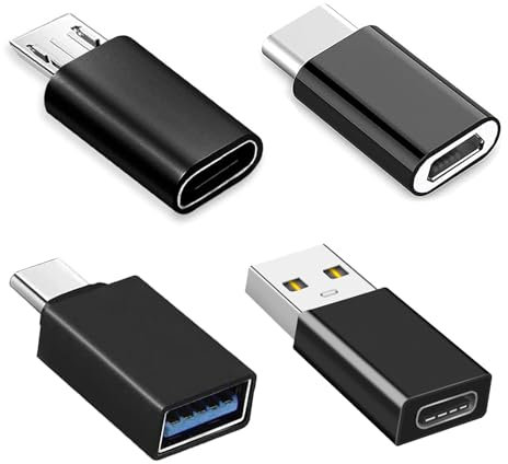 JianZHE Adaptadores USB C (4 Piezas), Adaptador USB C a USB 3.0 OTG, Compatible con MacBook Pro, Samsung