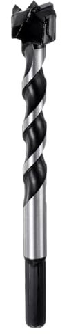 QUARKZMAN Forstnerbohrer 18mm, Holzbohrer Länge 125mm,YG8/C1 Wolframkarbid Twist Foster-Spiralbohrer mit Rundschaft für Möbelbau, Holzschnitzerei und Heimwerkerarbeiten