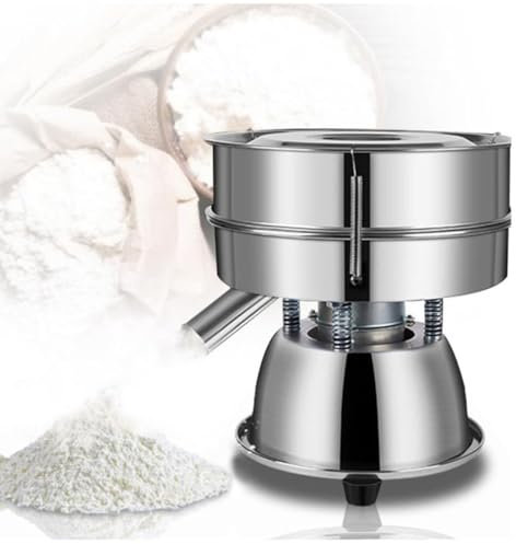 FENGSSLL Máquina De Tamizado Vibratorio Eléctrico Coctelera De Tamiz Automática Máquina Coctelera De Tamiz De Acero Inoxidable Tamiz De Harina De 1350 N/Min para Partículas De Polvo,1net1cover-15cm
