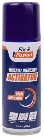 FIX & FUSION Spray Activador 100 Ml, Acelerador Para Pegamento Cianoacrilato CA, Secado Rápido, Para Madera, Plástico, Goma Y Granito, Uso Bricolaje, 1 Pieza