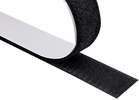KLEBASTO Klettband selbstklebend | extra stark | Klettband zum Kleben | Set Hakenband & Flauschband | Profi Qualität (Schwarz, 10mm x 3 m)