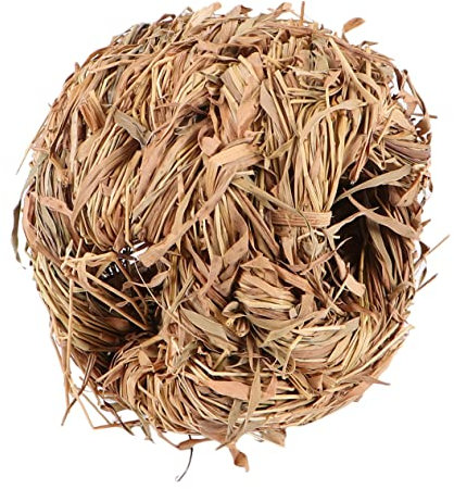 Happyyami 3 Stück Natürliches Gewebtes Grashaus Stroh Kaninchenhaus Grasnest Hamsterkäfig Spielzeug Für Kaninchen Hamster Rennmäuse Kleine Nagetiere
