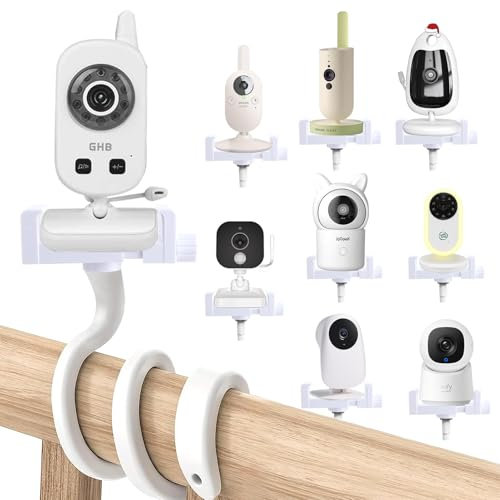 Halterung für GHB Babyphone, Universell Baby Kamera Halter für Philips Avent Babyphone, Baby Monitor Mount Klemmernhalter Holder Zubehör für Hellobaby Baby Monitor, Verstellbarer Handyhalter Ständer