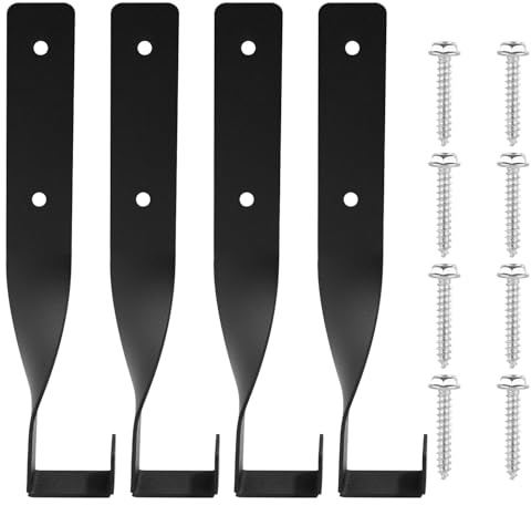 Gosknor 4pz Supporto da Parete per Motosega, Acciaio al Carbonio Gancio per Decespugliatore Utilità Rastrelliera Portaoggetti per Soffiatore a Zaino Gancio per Motosega per Garage Parete (Nero)