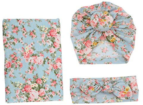 ifundom Wickeldecke Aus Baumwolle Wickeltuch Für Neugeborene Wickeldecke Für Babyfotografie Mit Blumenmuster Geeignet Zum Einwickeln Und Kuscheln