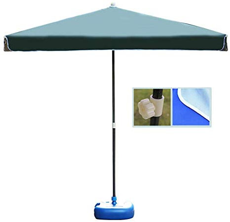 PLMNBQWE Ombrellone da Giardino da 6,5', Quadrato, Deluxe, per Esterni, Patio, Mercato, Balcone, terrazza, Giardino o Ombra, 2 m x 2 m