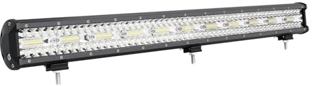 AUXTINGS 78 cm 220W Barra LED 4x4, Triple Fila de Foco y Inundación Tira LED 12V 24V Impermeable Faro de Trabajo Proyector para SUV Coche Camión Tractor Quad Vehículo Barco