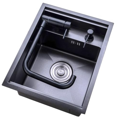 XDCXYD Fregadero de Cocina Oculto Plegable Multifuncional de Acero Inoxidable 304, 30 * 45cm, Ideal para Caravanas Pequeñas y Medianas