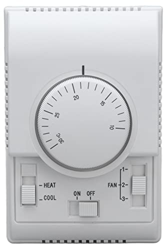 Termostato Meccanico per Aria Condizionata Centrale 2 Vie 110-220V, 3 Veloc | Controllo Preciso Temperatura Deviazione ≤1℃, Interruttori A Levetta On/Off Caldo Freddo