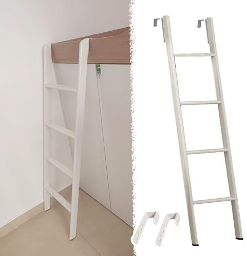 Scaletta Letto a Castello Scaletta di Ricambio per Letto a Castello per Bambini e Adulti, Scala a Castello per Camper con Gancio e Gradino Largo, 116 120 125 130 135 140 150 155 160 Cm Scala In Metall