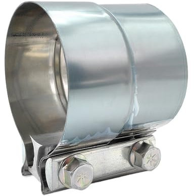 Abrazadera Escape, Abrazadera Escape Moto 2 Abrazaderas de unión solapada de 2, 2,5, 3, 4 y 4,5 for Escape de Coche, Abrazadera de silenciador, acoplador de Escape de Acero Inoxidable.(4inch)