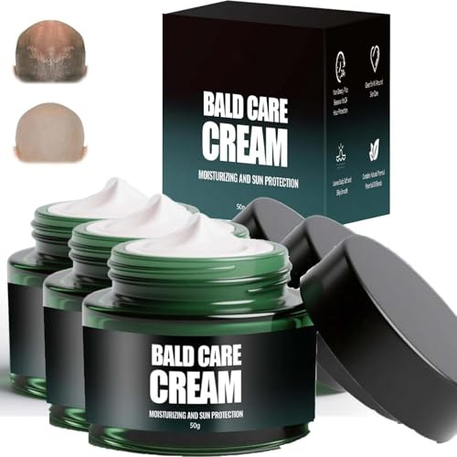 Crème Soin Hydratant Cuir Chevelu, Soin Nourrissant Après-Rasage pour Tête Chauve, Effet Rafraîchissant et Matifiant, Protection Solaire Quotidienne (3)