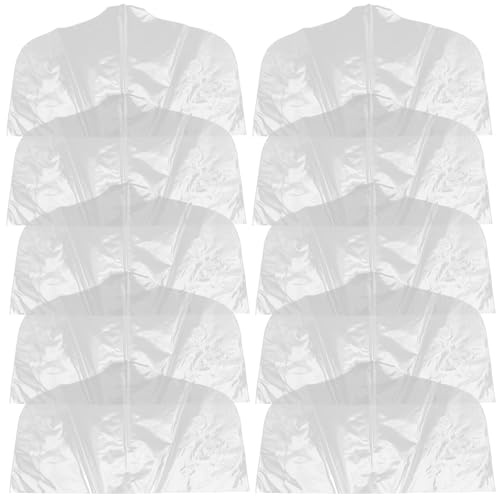WEKADRIN 10pcs Clothes Storage Bags 51x36cm Half-length Shoulder Garment Covers Dust Protectors for Women’s Suits Jackets Home Hanging Closet Organization