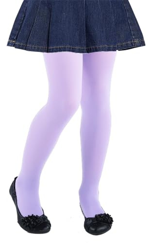 CHUNG Girls Light Weight Stretchy Footed Lights Students Ballet 1or3 pieces, Light Purple, 5-8Y