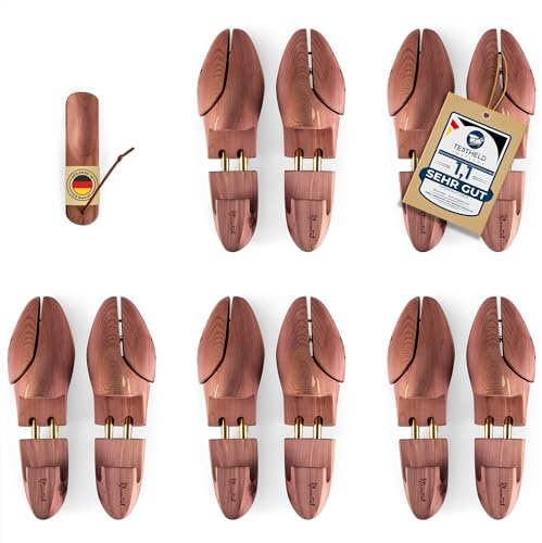 Blumtal TESTSIEGER Premium Schuhspanner Zedernholz - Schuhspanner Herren und Damen inkl. Schuhlöffel - Schuhdehner ergonomisch - Schuhweiter - Shoe Stretcher pflegend und geruchsbindend - Größen 38-47