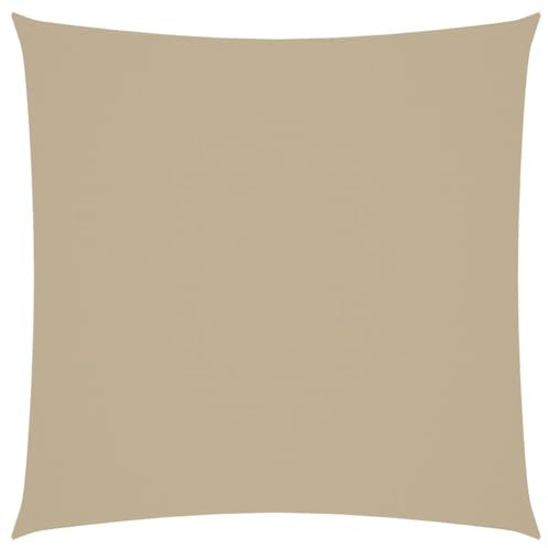 vidaXL Toldo Parasol Lona Protector Solar Sombra de Patio Jardín Terraza Balcón Parque Exterior de Vela Cuadrado de Tela Oxford Beige 3x3 m
