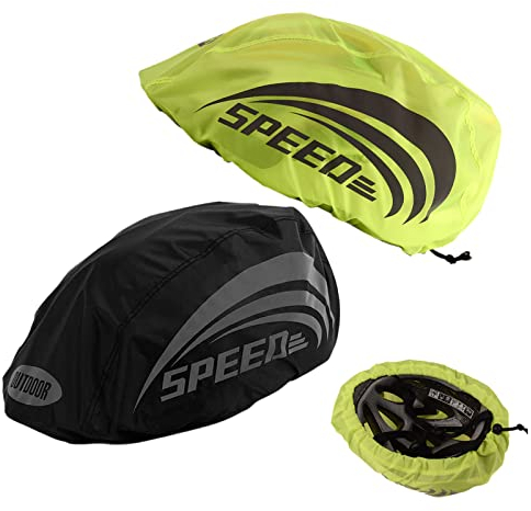 2Stück Fahrradhelm Regenschutz Wasserdichter Helm Regenüberzug Helmüberzug Regenhaube für Ausflüge Reisen und Fahrten