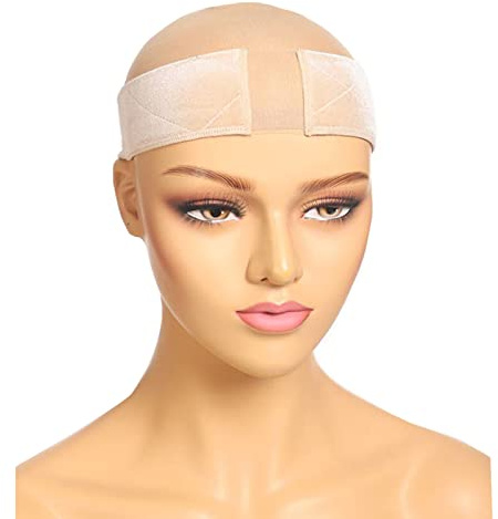 Nexyshe Elastic Non-Slip Wig Grip Headband - Thin Velvet Wig Grip Band for Women, Secure Hold for Wigs & Scarves, Nude