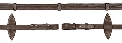 BRIDLERY Zügel Ultra-Soft Beschläge Silber, Nähte Weiß