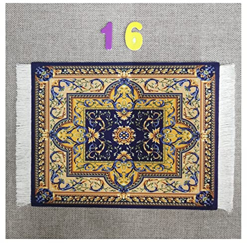 Egurs Mauspad Teppich Muster Perser Stil Orientteppich Mini Teppich Untersetzer mit Quaste Computer Zubehör Bunte Glasuntersetzer Glascoaster 16#