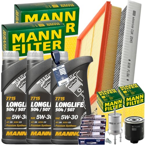 Mann Inspektionspaket+3x1L Mannol 5W30 Öl