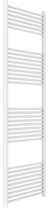 Kiamami Valentina - Scaldasalviette idraulico per bagno in acciaio bianco 55x180cm