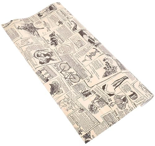 Veemoon Pintado De Periódico Vintage Autoadhesivo Para Pared Para Decoración De Cocina y Baño Diseño Retro De Periódico