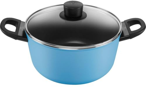 Ballarini Kasserolle mit Deckel 24 cm | blau | Aluminium | rund
