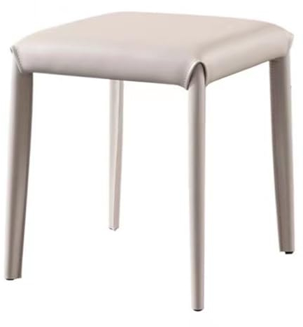 PIPOEI 2er Set Hocker Stapelbar, Hocker Metall mit 4 stabilen Metallbeinen, Quadratischer Schminkhocker, Stapelhocker, Esszimmerhocker,Küchenhocker 01,2 pcs