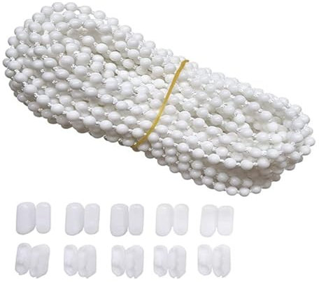 LAWALEISHE Roller Blind Chain, Blind Cord Chain Rope, 10 Meters Roller Blind Cord, Roller Blind Accessories Roller Blind Fittings for Roller, Roman, Vertical, Venetian Blind