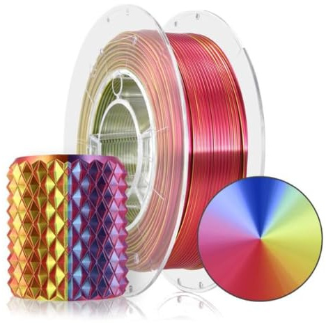 ROSA3D PLA Filamento Silk mágico 1,75 mm para impresoras 3D, bobina Carnival de 0,3 kg