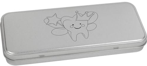 Azeeda 'Tooth Fairy' Metal Hinged Stationery Tin/Storage Box (TT00238096)