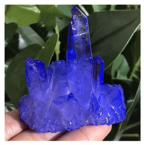 Racimos de Cristal de Roca Natural Ángel Colorido Aura de Cuarzo electrochapado Adorno de Muestra Flores de Piedra Decorativas for el hogar Piedras y en Bruto (Tamaño : F/300-330g) Inicio Colecciones(