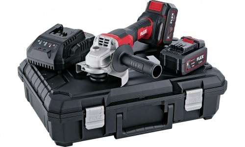 FLEX Aktion Akku-Winkelschleifer L 125 18.0-EC LD / 5.0 Set (Greifumfang 147 mm, Gewicht 1,47 kg, 2 x 18 V / 5,0 Ah Akkus) 530496