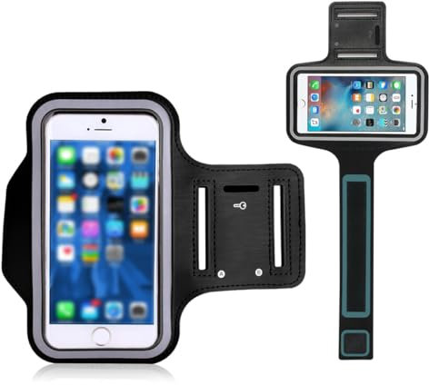 EIROVYA Brazalete movil running，funda movil para correr，brazalete movil,Brazalete Ajustable para Teléfono Móvil de 4-6 Pulgadas - Ideal para Deportes al Aire Libre y Running (Negro)