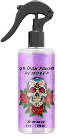 Dissolvant en poudre de fer – Spray antirouille de voiture | Nettoyant pour jantes de voiture | Puissant dissolvant de rouille de fer | Nettoyant antirouille de 150 ml pour la plupart des véhicules