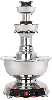 Wine Fountain Machine, 3-Tier Party Fountain with LED Lighted Base - Perfect for Wedding Bar Party, Adjustable Temperature Juice and Wine Dispenser