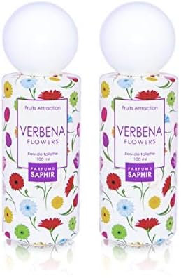 PARFUMS SAPHIR Fruit Attraction Verbena - Eau de Toilette para Mujeres - 100 ml (Paquete de 2)