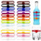 WeddHuis Marqueur de Verre Silicone Réutilisable Marqueur de Vin pour Verre à Boire Flûte Cocktail Bar Party Décoration (Colorée)