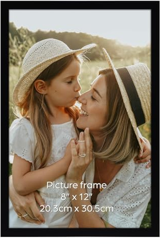 Ditwis Bilderrahmen 20x30 Schwarz, Fotorahmen für 30x20 cm Fotos und Bilder, Wand- und Tischaufstellung, Modern Rahmen für Wohn-, Schlaf- und Büroräume
