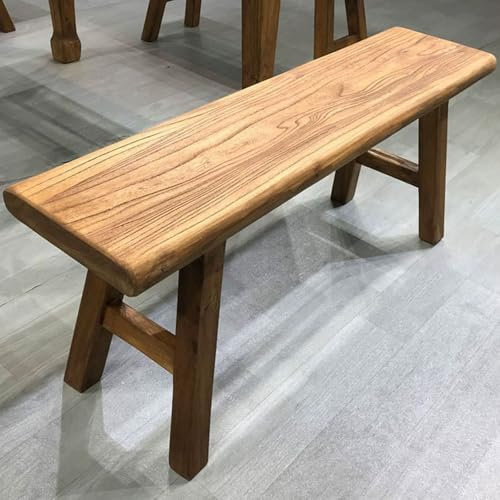Holzbank Küchenbank Terrassenbank ohne Rückenlehne, Bettbank Schmal Blumenbank Wohnzimmer Flürmöbel Ideal für Einrichtung Im Bauernhaus/Modern/Retro(62.9x10.2x17.7in/160x26x45cm)