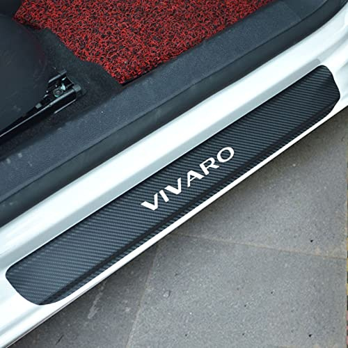 JYMLOV 4 Stück Auto Einstiegsleisten Schutz für Op-EL VIVARO Tuning Zubehör Türschweller Kantenschutzaufkleber Kratzfeste Kohlefaser Wrapfolie Lackschutzfolie,White