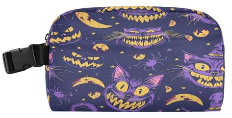 miaozhen - Bolsas de almuerzo para adultos, bolsillos con cremallera, lonchera para hombres con hebilla, bolsa de almuerzo para viajes en la playa, Halloween, aterrador, gato Cheshire de moda, bolsa